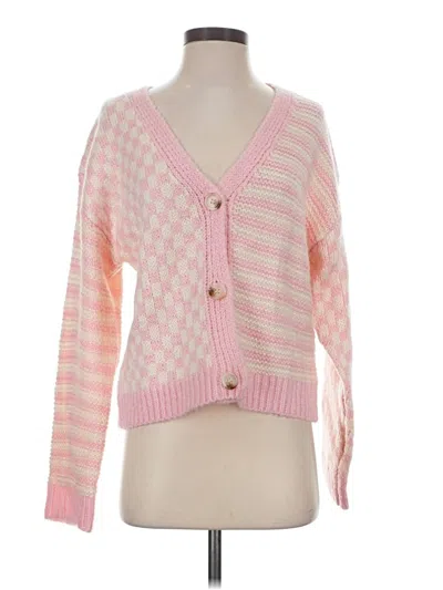 Pre-owned Double Zero Cardigan Sweater In Pink