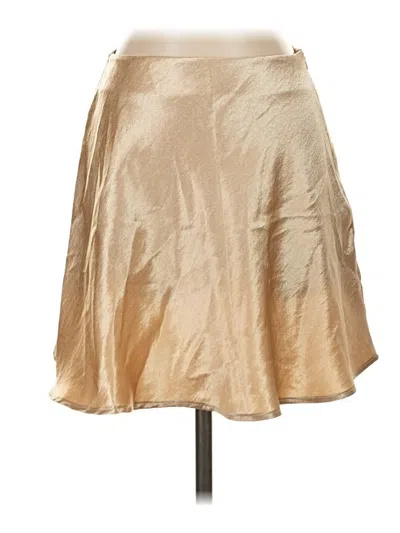 Pre-owned Double Zero Formal Skirt In Gold