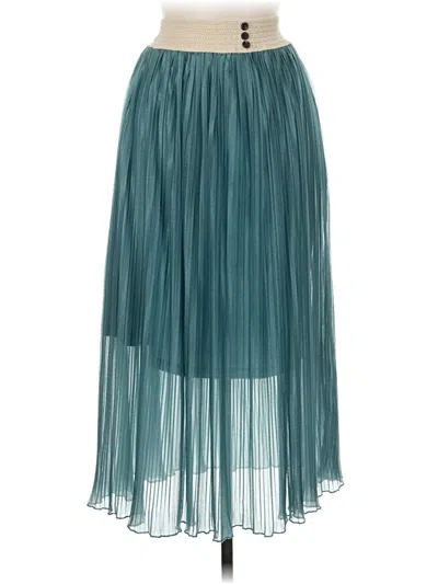 Pre-owned Double Zero Formal Skirt In Teal