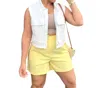 Double Zero Lemon Squeeze Shorts In Yellow In Yellow