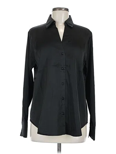 Pre-owned Double Zero Long Sleeve Blouse In Black