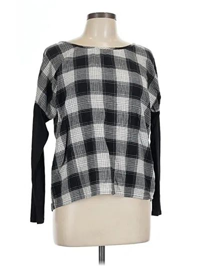 Pre-owned Double Zero Long Sleeve Blouse In Black