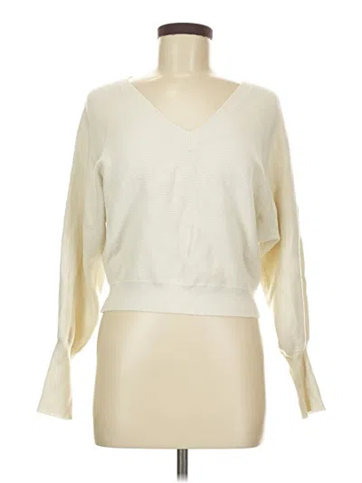 Pre-owned Double Zero Long Sleeve Blouse In Ivory