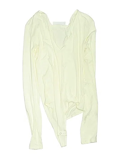 Pre-owned Double Zero Long Sleeve Blouse In Yellow