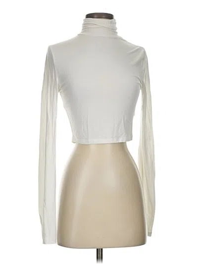 Pre-owned Double Zero Long Sleeve Turtleneck In Ivory