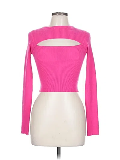 Pre-owned Double Zero Long Sleeve Turtleneck In Pink