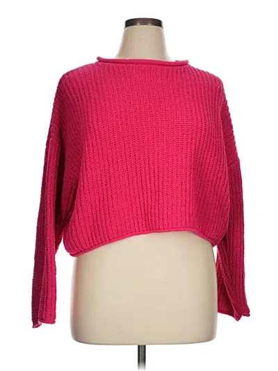 Pre-owned Double Zero Pullover Sweater In Pink