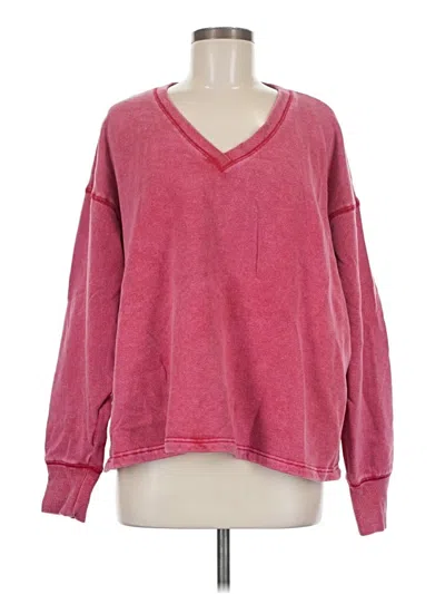 Pre-owned Double Zero Pullover Sweater In Pink