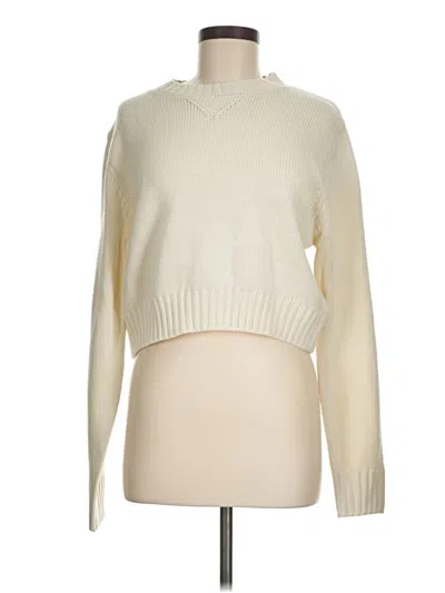 Pre-owned Double Zero Pullover Sweater In White