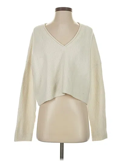 Pre-owned Double Zero Pullover Sweater In White