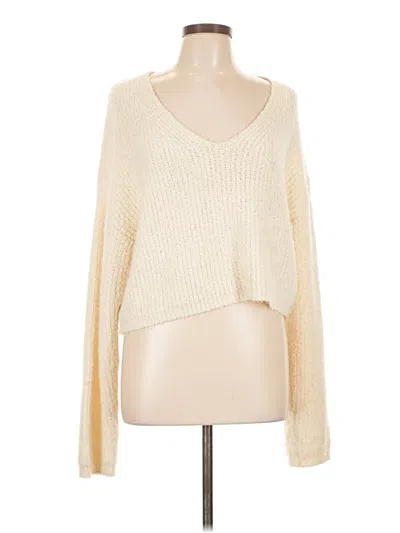 Pre-owned Double Zero Pullover Sweater In White