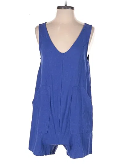 Pre-owned Double Zero Romper In Blue