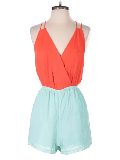 Pre-owned Double Zero Romper In Teal