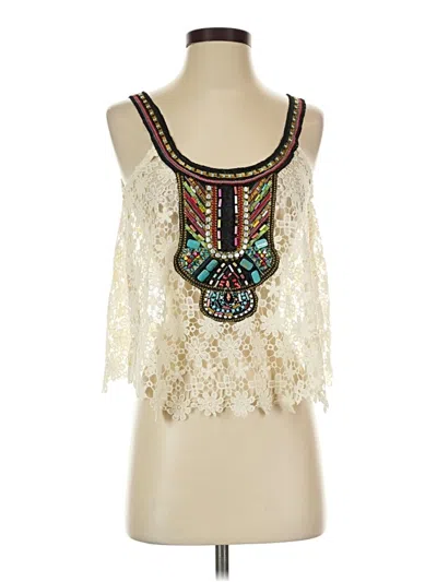 Pre-owned Double Zero Sleeveless Blouse In Ivory