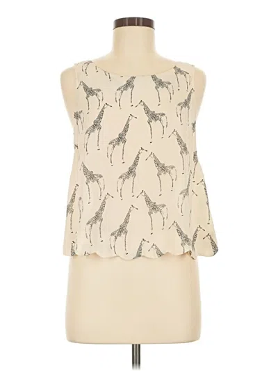 Pre-owned Double Zero Sleeveless Blouse In Ivory