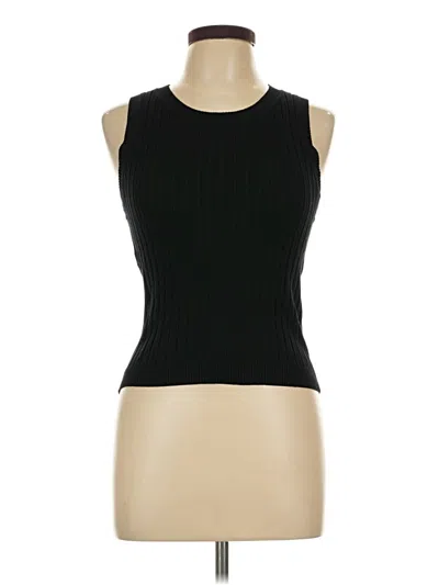 Pre-owned Double Zero Sleeveless Top Black Halter Neckline Tops