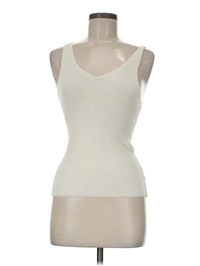 Pre-owned Double Zero Sleeveless Top Ivory Sweetheart Neckline Tops
