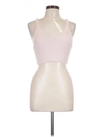 Pre-owned Double Zero Sleeveless Top Pink Halter Neckline Tops