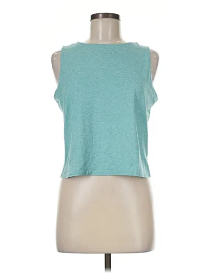Pre-owned Double Zero Sleeveless Top Teal Boatneck Tops