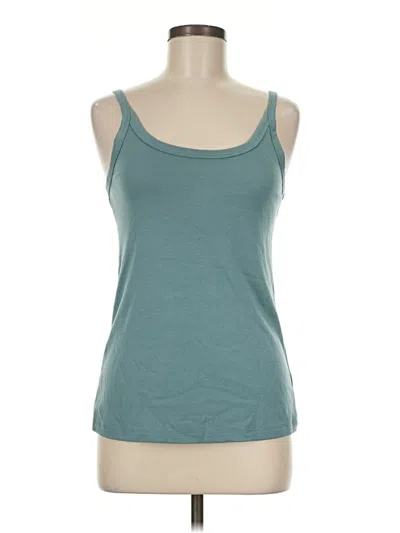 Pre-owned Double Zero Sleeveless Top Teal Scoop Neck Tops