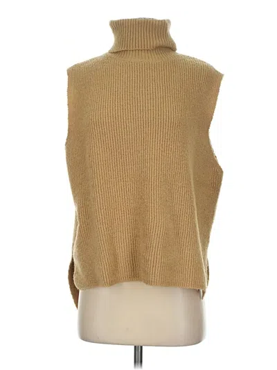 Pre-owned Double Zero Sweater Vest In Tan