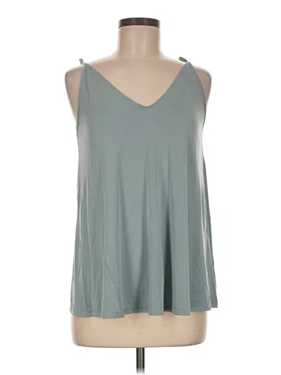 Pre-owned Double Zero Tank Top Gray Halter Neckline Tops