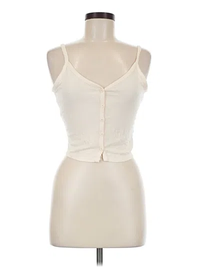 Pre-owned Double Zero Tank Top Ivory Sweetheart Neckline Tops