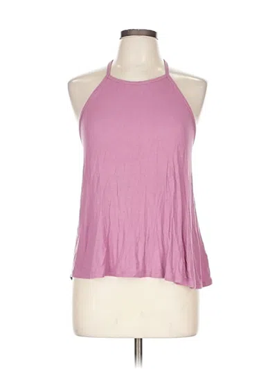 Pre-owned Double Zero Tank Top Pink Halter Neckline Tops