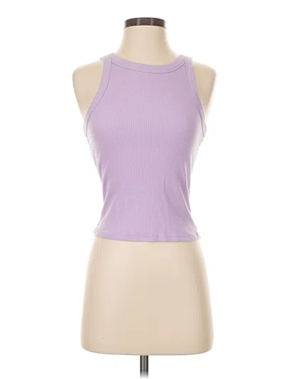 Pre-owned Double Zero Tank Top Purple Halter Neckline Tops
