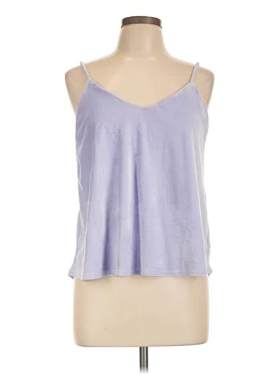 Pre-owned Double Zero Tank Top Purple Halter Neckline Tops