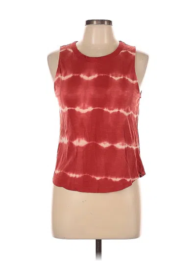 Pre-owned Double Zero Tank Top Red Halter Neckline Tops