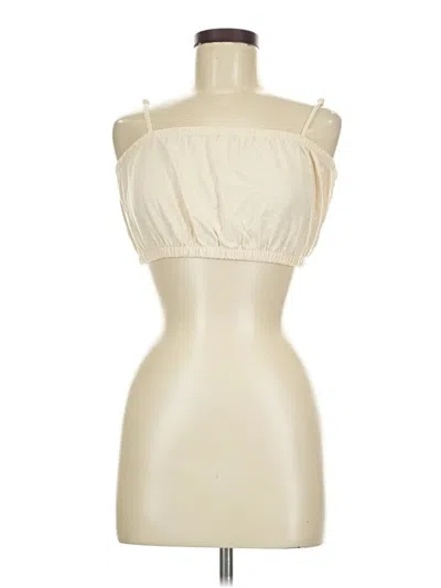 Pre-owned Double Zero Tube Top Ivory Strapless Neckline Tops In White