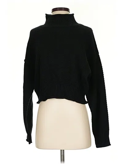 Pre-owned Double Zero Turtleneck Sweater In Black