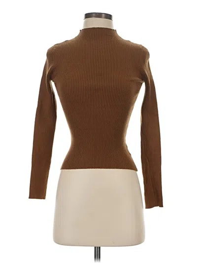 Pre-owned Double Zero Turtleneck Sweater In Brown