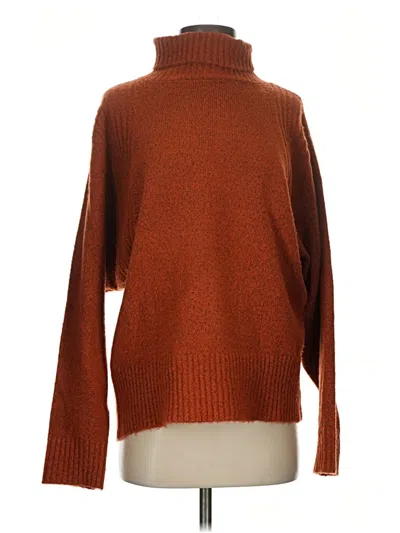 Pre-owned Double Zero Turtleneck Sweater In Brown