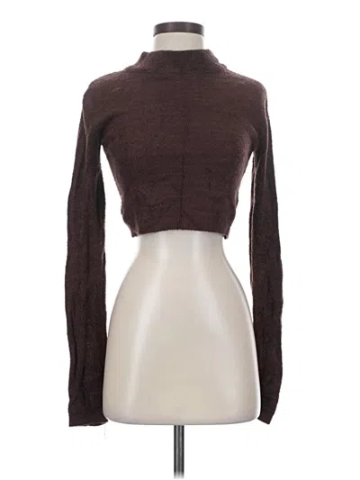 Pre-owned Double Zero Turtleneck Sweater In Brown