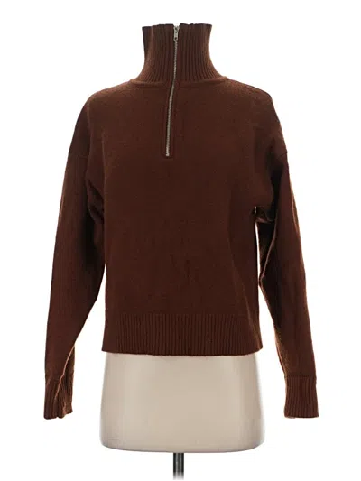 Pre-owned Double Zero Turtleneck Sweater In Brown