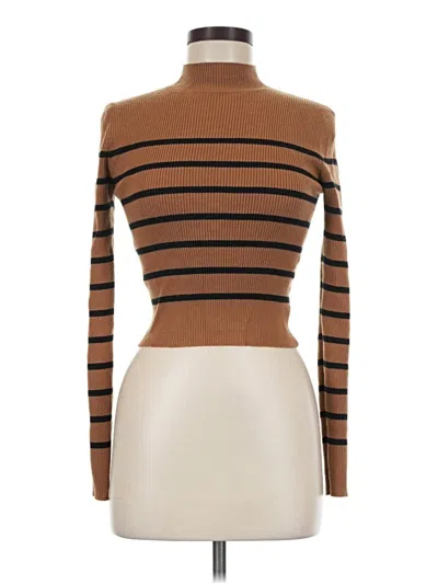 Pre-owned Double Zero Turtleneck Sweater In Brown