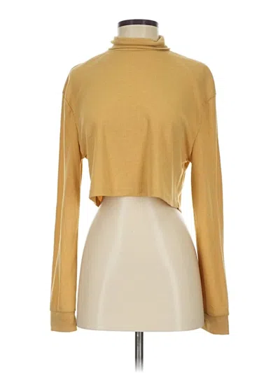 Pre-owned Double Zero Turtleneck Sweater In Gold