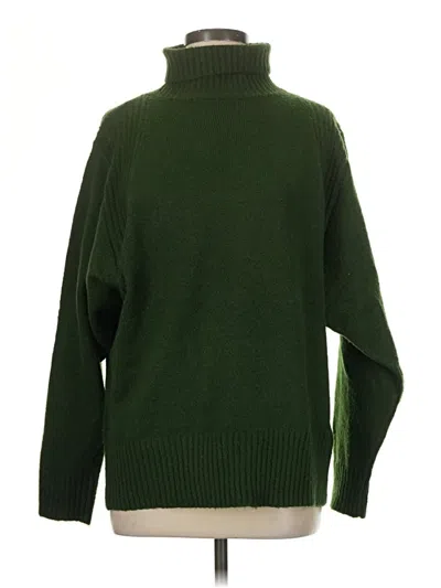 Pre-owned Double Zero Turtleneck Sweater In Green
