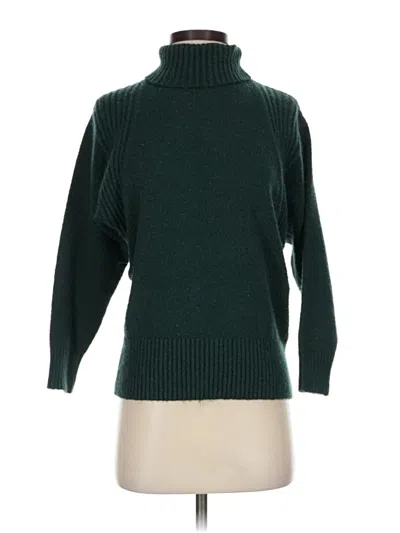 Pre-owned Double Zero Turtleneck Sweater In Green