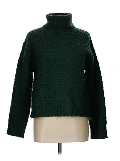 Pre-owned Double Zero Turtleneck Sweater In Green