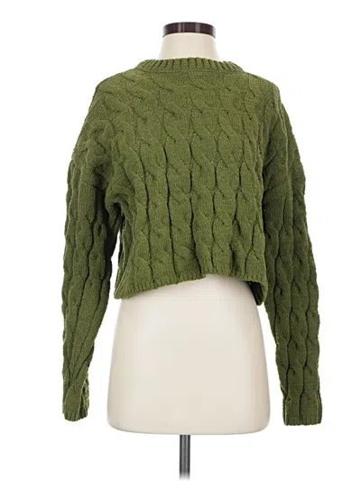 Pre-owned Double Zero Turtleneck Sweater In Green