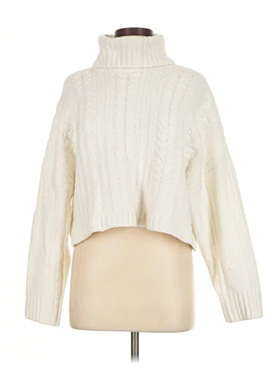 Pre-owned Double Zero Turtleneck Sweater In Ivory