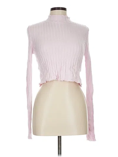 Pre-owned Double Zero Turtleneck Sweater In Pink