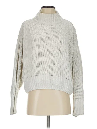 Pre-owned Double Zero Turtleneck Sweater In Silver
