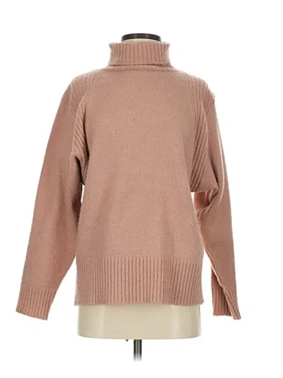 Pre-owned Double Zero Turtleneck Sweater In Tan