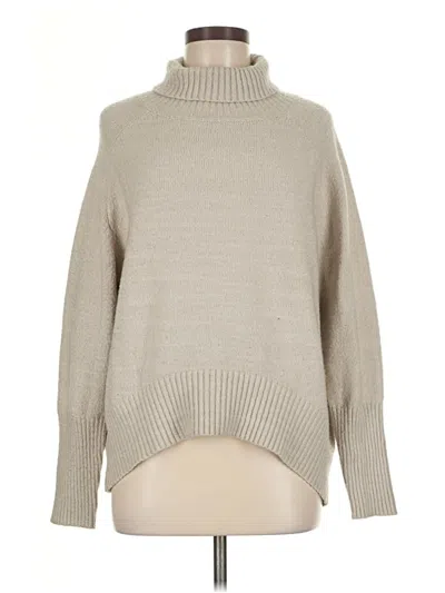 Pre-owned Double Zero Turtleneck Sweater In Tan