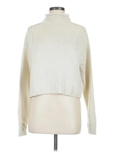 Pre-owned Double Zero Turtleneck Sweater In White
