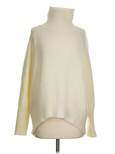 Pre-owned Double Zero Turtleneck Sweater In White